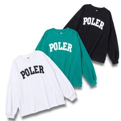 ポーラー 長袖Tシャツ【新品】POLER COLLEGE RELAX FIT L/S TEE  / 243mcv0087