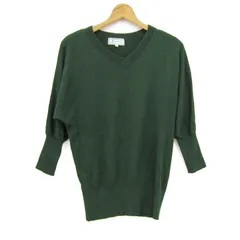 ロペピクニック ニット セーター ドルマンスリーブ 長袖 ブランド トップス レディース 38サイズ グリーン ROPE PICNIC 【中古】