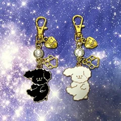 ♡handmade♡【人気❤︎】うちの子 わんこチャーム ふわふわ犬キーホルダー