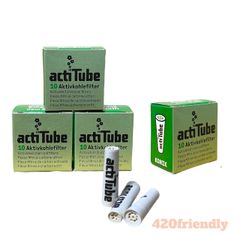 420friendly actiTube /活性炭フィルター ３箱セット/EXTRA SLIM [ エクストラスリム：6mm ] 円錐形