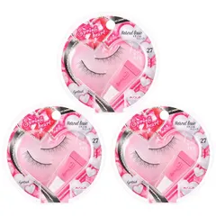 つけまつげ まつ毛 選べる お得 セット まとめ買い コージー スプリングハート アイラッシュ ストック 替え つけま ノリ付き のり アイラッシュ 黒芯 しっかり軸 二重 ぱっちり 【▲】/スプリングハートアイラッシュ27ベーシック3個のサムネイル