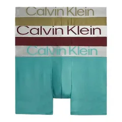 カルバンクライン：RECONSIDERED STEEL MICRO ボクサーブリーフ 3PK (ラムレーズン/ダスキーグリーン/アークティック)