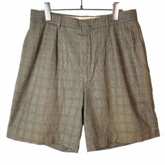 インド綿】90s ラルフローレン チェック バギー ショーツ W32 古着 茶