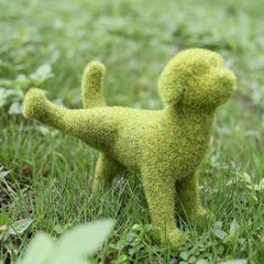 おしっこ犬 動物の置物像 人工 緑の苔犬 彫刻飾り 庭の植物, おしっこ子犬 ヨーロッパ式 アウトドア 庭園 芝生 ガーデン  ショーウィンドウ写真 撮影 動物 装飾