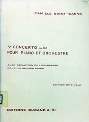 サン＝サーンス ピアノ協奏曲第5番 (2ピアノ)輸入楽譜 Saint-Saens Concerto pour piano et orchestre No. 5 デュラン/Durand 洋書