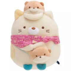 [중고] 봉제 장난감 고양이 붙여 봉제 장난감 카와우소토 스미코 캠프 테마 [스미코 구라시]