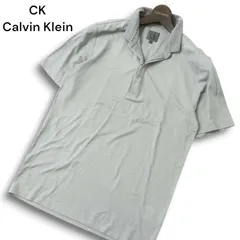CK Calvin Klein カルバンクライン 春夏★ 半袖 ポロシャツ Sz.M メンズ 灰 グレー