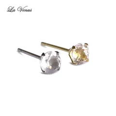 ✴︎ふわり 大人ピンク✴ つけっぱなしOK 天然 ローズクォーツ 一粒ピアス 4mm 宝石質AAA 316 サージカルステンレス 両耳用 金属アレルギー対策 スタッド