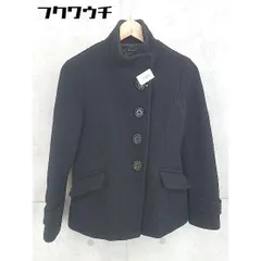 ■ green label relaxing UNITED ARROWS スタンドカラー ウール ジャケット サイズ40 ブラック レディース 【中古】 【1102260011631】