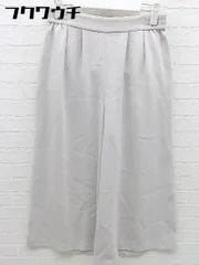 ◇ green label relaxing グリーンレーベル UNITED ARROWS ウエストゴム ワイド パンツ サイズ38 ライトグレー レディース 【中古】 【1002802316128】