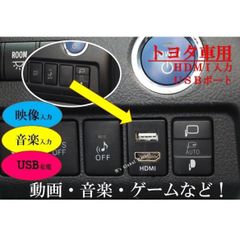 トヨタ車用 HDMI 入力＆ USB 電源ポート搭載 スイッチホール