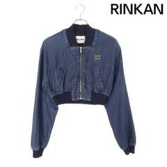 MIUMIU ミュウミュウ　デニムジャケット　インディゴブルー レディース L MiuMiu＊Denim blouson jacket ショートデニムジャケット＊送込