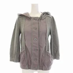 マークバイマークジェイコブス MARC by MARC JACOBS ジャケット フード付き スウェット 切替 七分袖 S グレー 薄紫 /YMのサムネイル
