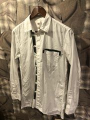Ground Y グラウンドワイ ☓ Nicolai Bergmann Tab Tape Shirt ニコライ・バーグマン 長袖シャツ GW-B10-021 サイズ3 ホワイト　FK
