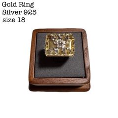 ゴールドリング シルバー925 アンティーク調 ラッパー B系 ヒップホップ ストリート系 指輪 リング 18号
