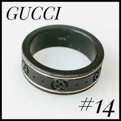 【正規品】GUCCIグッチ　ホワイトゴールド×ブラックコランダム リング 14号 楽天市場】【ジュエリー】GUCCI グッチ アイコンリング ワイド