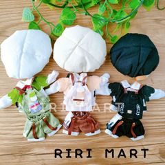 オビツ11　パン屋さん風お洋服　帽子+長袖ブラウス+ズボン+エプロン