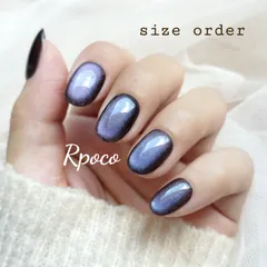 No. 39 マグネットネイル『カシス』シンプル美フォルムワンカラーネイルチップ