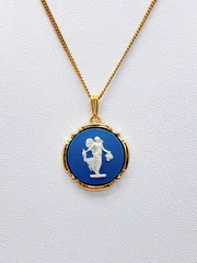 WEDGWOOD/ウェッジウッド　ネックレス　ジャスパー　カメオ　ゴールド　ヴィンテージ　SH317