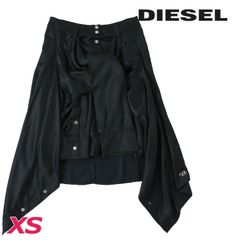 新品 DIESEL ディーゼル シルクフェイクシャツ巻き膝丈スカート - メルカリ