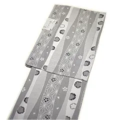 着物 洗える仕立て上がり小紋 （袷 白 雪輪柄 Sサイズ） 国内染め生地