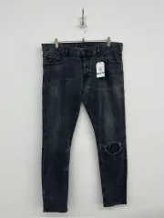 DIESEL(ディーゼル) 黒 デニム ウォッシング ダメージ ジーンズ