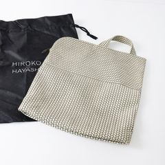 美品 ヒロコハヤシ ジラソーレ クロワッサン ハンドバッグ ゴールド 