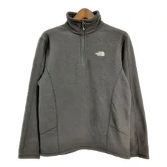 THE NORTH FACE ノースフェイス ハーフジップ フリース アウトドア ワンポイントロゴ ブラック M 中古 古着 S3372