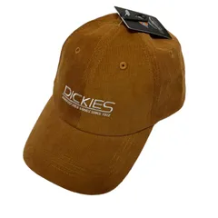 【新品】タグ付き　ディッキーズ　dickies ロゴ　キャップ　茶色　ブラウン　英語　コーデュロイ