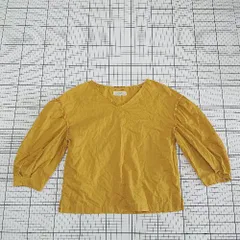 ◇ Θ B:MING by BEAMS ビーミング by ビームス コットン100％ 七分袖 カットソー サイズM マスタード系 レディース E  【1509100081692】