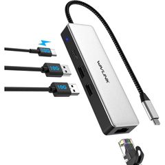 WAVLINK WL-UHP3032G  USB C - 2.5 Gbps イーサネット アダプター、85W PD 充電機能付き、ノートパソコン、MacBook Pro/Air、iPad、XPS 用 10Gbps USB C ハブ