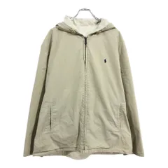 90年代 Polo by Ralph Lauren ポロ ラルフローレン リバーシブル パーカー アイボリー(メンズ L)中古 古着 V1454