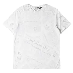 美品 Dior HOMME ディオールオム Tシャツ DANIEL ARSHAM ニュースペーパー プリント クルーネックTシャツ 20SS ホワイト 白 L トップス カットソー 半袖 イタリア製 ブランドのサムネイル