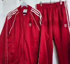 adidas(アディダス) 3 ライン トレーニングウェア セット レッド（サイズ確認 ）