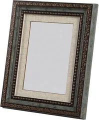 TKY フォトフレーム 写真立て おしゃれ 卓上 壁掛け 横置き 縦置き アンティーク(グリーン,  ハガキサイズ)