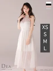 ホワイト [DE4318-P-2509]Lサイズあり【DEA./ディア】フリンジジャガード/ サテン/ ロング/ ワンピース/ ミモレ丈/ マキシ丈/ ミディアムドレス/ キャバドレス long