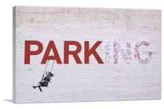 バンクシー アートパネル Mサイズ BANKSY Banksy「パーキング/Parking」キャンバスジークレ 発送目安15～20営業日