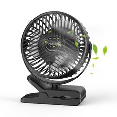 FreeFly 充電式クリップ扇風機 卓上扇風機 風量3段階調整 360度角度調整 デスク・リビング・野外など