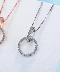 【在庫限り】　ダブル　リング　シルバー　ネックレス