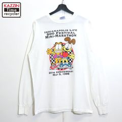 90s USA製 vintage ガーフィールド Garfield All Sport 長袖Ｔシャツ メンズ 表記Lサイズ