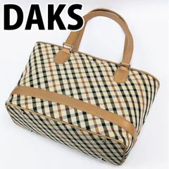 【美品:A】DAKS トートバッグ チェック柄 肩掛け 通勤 カジュアル