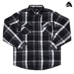 LA GATE QUILTING JACKET【BLACK×WHITE】 (M・L・XL・2XL)(エルエーゲート YAGO キルティングジャケット アウター シャツジャケット ジャケット チェック )