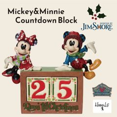 ジムショア クリスマス アドベントカレンダー ミッキー&ミニー カウントダウンブロック ディズニー グッズ フィギュア Mickey&Minnie Countdown Block ディズニートラディション JIM SHORE 正規輸入品 プレゼント ギフト