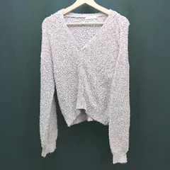 ◇ ehka sopo フロントボタン コットン使用 春向け フェミニン 長袖 カーディガン サイズM パープル レディース E  【1308160032848】