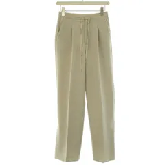 スピック&スパン Spick&Span Wクロスコンフォートパンツ イージー スラックス タック ウエストゴム ジップフライ スリット 38 M ベージュ 21030200103010 /BB ■JS