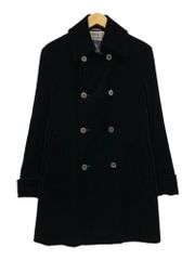 BURBERRY BLACK LABEL (バーバリーブラックレーベル) ベロア ナポレオンコート BMA20-103-09 M ブラック メンズ/036