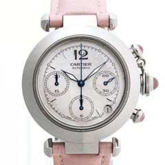 カルティエ / CARTIER　パシャC クロノグラフ 2003年 クリスマス限定　W3106599　ピンクシェル　自動巻き 【中古】 商品番号 B-157948