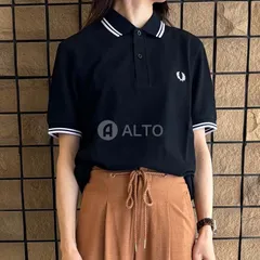 ☆2026春夏新入荷☆FRED PERRY フレッドペリー M3600 ポロシャツ 刺繍入り 半袖 ブラック レディース