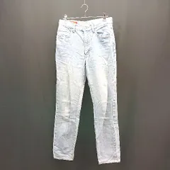 ◇ EDWIN エドウィン ブランドロゴパッチ フロントファスナー デニム ジーンズ サイズ29 ライトブルー メンズ E  【1310050004255】