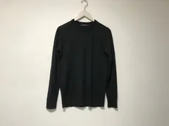 本物コムサメンCOMMECAMENアクリルウールニット長袖セーターメンズサーフミリタリービジネススーツゴルフ黒ブラックM